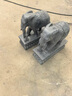 石頭大象公母一對青石石雕吸水象擺件自建房公司別墅門口裝飾原石 招財象 高25長25寬10厘米一對 曬單實拍圖