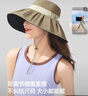 蕉下（beneunder）遮陽帽防曬帽女貝殼漁夫帽黑膠防紫外線太陽帽大帽檐BM507棕 曬單實拍圖