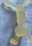 beedoll蓓兜嬰兒牙膠磨牙棒口欲期兔兔牙膠咬咬樂玩具硅膠4月齡+草莓粉 曬單實拍圖