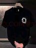 倉石一樹(shù)夏季純棉短袖T恤男2026新款潮牌高級感重磅寬松半袖休閑情侶上衣 黑色 3XL 曬單實(shí)拍圖
