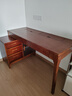 冬木實(shí)木轉角書(shū)桌書(shū)柜一體桌椅組合小戶(hù)型家用臥室電腦桌雙人拐角桌子 【1.2米】實(shí)木斗柜書(shū)桌-胡桃色 曬單實(shí)拍圖