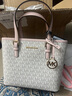 邁克.科爾斯（MICHAEL KORS） 女士小號單肩手提托特包 送女友情人節(jié)禮物 香草35T9GTVT0B PWD BLSH MLT 曬單實拍圖