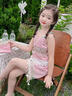 可歆寶貝民族風(fēng)吊帶套裝夏季新款小女孩傣族服飾西域公主演出服云南旅游潮 粉色套裝 120 碼建5-6歲（身高115左右） 曬單實(shí)拍圖