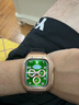 卓米曼適用于蘋(píng)果iwatch9/8/7官款表帶硅膠新款透明不銹鋼腕表配件商務(wù)簡(jiǎn)約金屬改裝男女表帶 玫瑰金+黑色表帶 45mm(S7/8/9系列通用) 曬單實(shí)拍圖