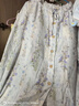 婧麒（JOYNCLEON）月子服春夏竹棉薄孕婦睡衣產(chǎn)后哺乳待產(chǎn)胸墊家居服 藍(lán)L Jyz157092 曬單實(shí)拍圖