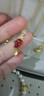 周六福（ZLF）  金鑲玉吊墜女足金瑪瑙鴻福錦鯉好運吉祥頸飾送禮 吊墜（不含鏈） 曬單實拍圖