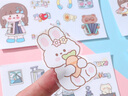手帳貼紙咕卡 可愛(ài)卡通防水透明貼畫(huà)女孩 塑料杯文具水杯貼紙 卡通手帳貼紙-隨機20張 曬單實(shí)拍圖