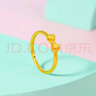 周六福黃金戒指女少女蝴蝶結(jié)戒指生日禮物定價(jià)A019214 14號約1g 曬單實(shí)拍圖