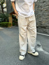 Wassup Sohot休閑褲男夏季工裝褲冰絲速干戶外傘兵闊腿運(yùn)動(dòng)褲 淺灰 XL 曬單實(shí)拍圖