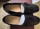 富貴鳥(niǎo)單鞋女真皮一腳蹬樂(lè )福鞋春秋季四季款女鞋頭層牛皮方頭媽媽皮鞋 黑色FN0225/0208 36 曬單實(shí)拍圖
