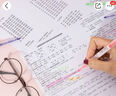 吻朵（WenDuo）熒光筆 標(biāo)記筆 6色套裝學(xué)生課堂重點標(biāo)記彩色醒目手帳可用水性記號筆6支裝 雙頭單色 曬單實拍圖