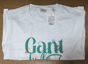 GANT甘特純棉新款女裝舒適百搭純色簡約字母印花圓領短袖T恤上衣 110-白色 XL 曬單實拍圖