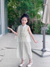 皮爾卡丹（pierre cardin）童裝女童套裝夏季2025夏裝新大童短袖闊腿褲兩件套兒童速干防蚊褲 圖片色 160 尺碼13~14歲【150-160cm】 曬單實(shí)拍圖