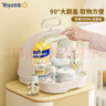 也雅（Yeya）奶瓶收納箱 奶瓶架瀝水置物架嬰兒輔食碗筷餐具收納箱 水杯瀝水架 【新品】乳玉白-鯨魚奶瓶箱 曬單實拍圖