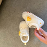 牧童寶寶步前鞋春秋款女童透氣軟底嬰兒鞋男童機(jī)能鞋子 淺鵝黃18 曬單實(shí)拍圖