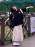 哈魯?shù)隙绦鋞恤女2025夏季設(shè)計(jì)感小眾拼接撞色polo領(lǐng)半袖上衣潮流女裝 黑拼粉 M 100-110斤） 曬單實(shí)拍圖