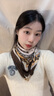 啄木鳥(niǎo)（TUCANO）護頸三角磁吸扣小圍巾女2025新款秋冬感方巾棉麻護領(lǐng)絲巾圍脖領(lǐng)巾 磁扣棉麻-羽意絲絨 【升級面料更 曬單實(shí)拍圖