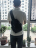 MUCILAGE KNOW防水覆膜尼龍布胸包男士休閑單肩包戶外運動超輕斜挎包男 黑色【京倉直發(fā)/禮盒包裝】 曬單實拍圖