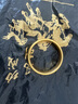星卡龍黃金手鐲金包銀輪胎古法女款足金999實(shí)心生日女友老婆情人節禮物 14mm包金4克輪胎手鐲總重約50g 曬單實(shí)拍圖