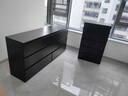 吉世倫實(shí)木斗柜北歐風(fēng)臥室客廳抽屜柜電視柜美式風(fēng)格黑色五斗柜子 [3抽直角斗柜]80*40*77高度 [魅影黑柜體+黑抽屜]實(shí)木生態(tài)板 曬單實(shí)拍圖
