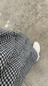 無印良品（MUJI）女式 強捻 抽褶裙 長半身裙女裙子女裝25年夏季BE1VEC5S 黑色格紋 S （155/62A） 曬單實拍圖