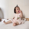 G.DUCKKIDS小黃鴨童裝嬰兒連體衣夏季新款新生兒衣服薄款純棉女寶寶滿月爬服 xh粉色小花無袖 66cm 建議0-3個(gè)月8-12斤 曬單實(shí)拍圖