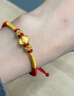 中國黃金（CHINA GOLD）十二生肖本命年黃金手鏈女足金轉(zhuǎn)運手繩七夕情人節(jié)禮物送老婆生日 【卯兔】十二生肖黃金手鏈 曬單實拍圖