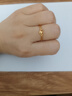 老鳳祥愛(ài)心黃金戒指女足金結求婚戒子結婚紀念日生日禮物送女友老婆紀念 足金交織愛(ài)心戒指-刻字 曬單實(shí)拍圖