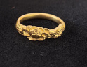 京工美作古法黃金戒指足金999花棲蝶金戒指媽媽生日禮物送老婆12#5.75g 曬單實(shí)拍圖