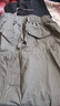 夏季薄款純棉男士七分褲加肥加大碼純色短褲寬松高腰多口袋爸爸裝 2136軍灰 5XL 適合220-235斤 曬單實(shí)拍圖