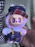 一二三代拉布布公仔衣服背帶褲漁夫帽玩偶時尚娃娃穿搭衣服 粉藍穿搭帶鞋+相機包4件套【不含娃】 曬單實拍圖
