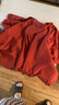 夏典素訂女王（SE.PSTP）2024早春秋新款高端純亞麻休閑襯衫文藝寬松短款五分袖棉麻襯衣女 磚紅色高檔輕奢品牌 L 高檔輕奢品牌 曬單實(shí)拍圖