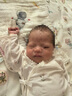 貝瑞加（Babyprints）新生兒連體衣2件裝嬰兒純棉爬服夏季薄款哈衣柔軟家居內(nèi)衣 白粉52 曬單實拍圖