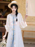 池夏【夏至:花窗游】明制天絲萬(wàn)歷長(cháng)衫仿織金妝花原創(chuàng  )改良漢服 夏 天絲萬(wàn)歷長(cháng)衫(單件) M 現貨 曬單實(shí)拍圖