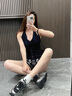 啄木鳥(niǎo)網(wǎng)面透氣老爹鞋女25年春夏季新款網(wǎng)鞋百搭增高休閑鞋薄款運動(dòng)鞋子 黑色 37 (235mm) 曬單實(shí)拍圖