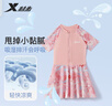 特步（XTEP）兒童泳衣女童連體裙擺游泳衣女大中小童寶寶溫泉泳裝女 粉色 18# 曬單實(shí)拍圖