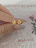 中國黃金（CHINA GOLD）朱瑾花黃金耳釘女999足金耳飾生日七夕情人節(jié)禮物送女朋友老婆 足金耳釘+玫瑰禮盒 曬單實拍圖