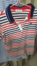 戴維貝拉（DAVE＆BELLA）兒童POLO衫夏裝新款休閑男童短袖t恤小童上衣打底衫寶寶衣服 紅藍條紋【現貨】 120 cm（建議身高110-120cm） 曬單實(shí)拍圖