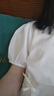 愛(ài)葵茵法式泡泡短袖襯衫女夏季設(shè)計(jì)感小眾感別致漂亮小衫洋氣短款上衣 白色短袖【單件上衣】 S 建議70-95斤 曬單實(shí)拍圖