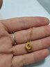 周大福 雙環(huán)吊墜黃金項鏈套鏈(工費420)40cm約4.35g F228956 曬單實拍圖