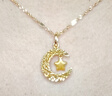 周大福星星攬月星月織夢足金黃金吊墜不含鏈女送生日禮物EOF1634 約2.7g計價(工費360) 曬單實拍圖