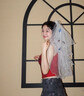 締晶彩色蝴蝶頭紗領證登記演唱會求婚頭紗新娘結(jié)婚頭飾品超仙寫真道具 彩色蝴蝶雙層頭紗50cm 發(fā)夾款 曬單實拍圖