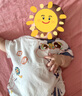 漢宮優(yōu)品寶寶短袖T恤夏季薄款男童恤女童休閑服中國風(fēng)嬰兒衣服兒童夏裝 醒獅 80 曬單實拍圖
