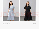 纖莉秀【簡約大方收腰顯瘦萊賽爾連衣裙】大碼女裝胖mm2025夏新款0877 黑色 XL 曬單實拍圖