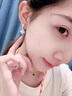 LnieerS925銀針?biāo)Пǘh(huán)女耳圈2025新款小眾設(shè)計高級感耳扣雪花耳飾 冰晶花珍珠耳環(huán) 曬單實拍圖
