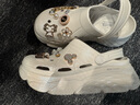 斯凱奇（Skechers）洞洞鞋女外穿高級(jí)感夏季輕質(zhì)休閑塑模涼鞋 白色/WHT 36 曬單實(shí)拍圖