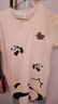 已朵100%純棉睡裙女春夏季帶胸墊短袖裙子夏天大碼睡衣女士家居服套裝 曬單實(shí)拍圖