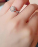 DRAGBOLL鉆戒女莫桑石戒鍍鉑金一克拉結(jié)婚指環(huán)送老婆七夕送老婆七夕節(jié)禮物 主石1克拉 閉口11號(hào) 曬單實(shí)拍圖