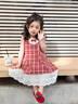 LUSON小o爸女?huà)胪畬殞氝B衣裙2025夏季新款洋氣時(shí)尚格子裙嬰兒背心裙 曬單實(shí)拍圖