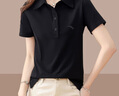 安踏（ANTA）polo衫女t恤女短袖衣服運(yùn)動(dòng)服飾夏季冰絲速干足球跑步女士健身裝 基礎(chǔ)黑【速干】 S （165）【適合100-115斤】 曬單實(shí)拍圖